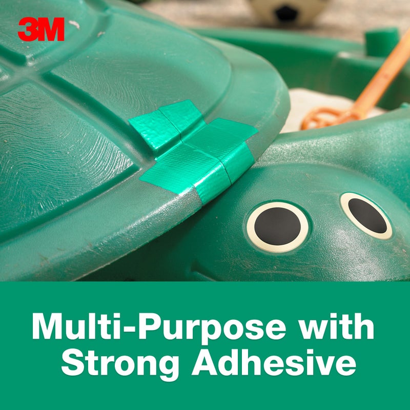 3M Multi-Use Colored Duct Tape, Green with Strong Adhesive and Water-Resistant Backing, Multi-Surface 3M Duct Tape for Indoor and Outdoor Use, 1.88 Inches x 20 Yards, 1 Roll (3920-GR) - Image 3
